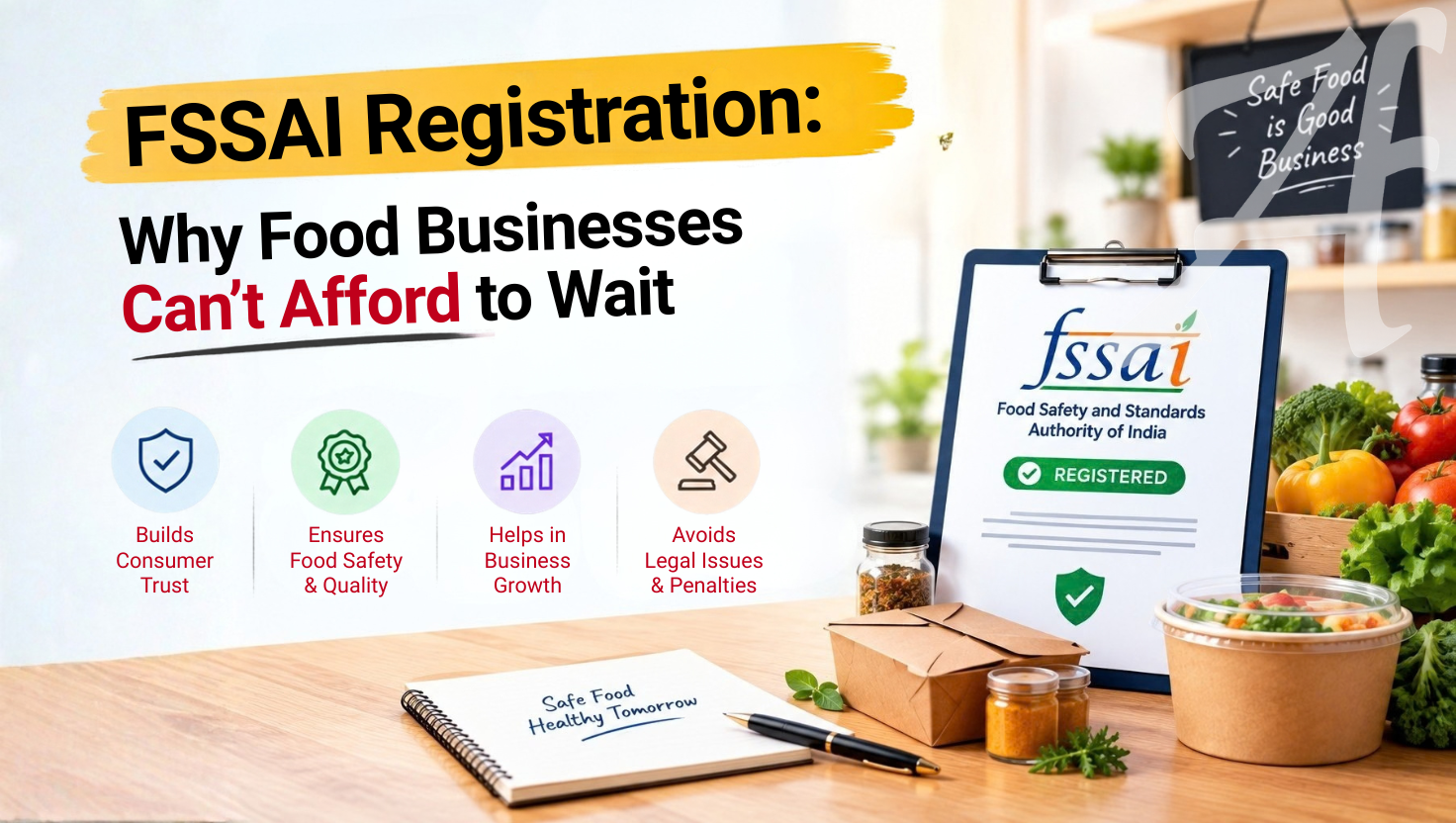 FSSAI registration and food license benefits for restaurants and food businesses.