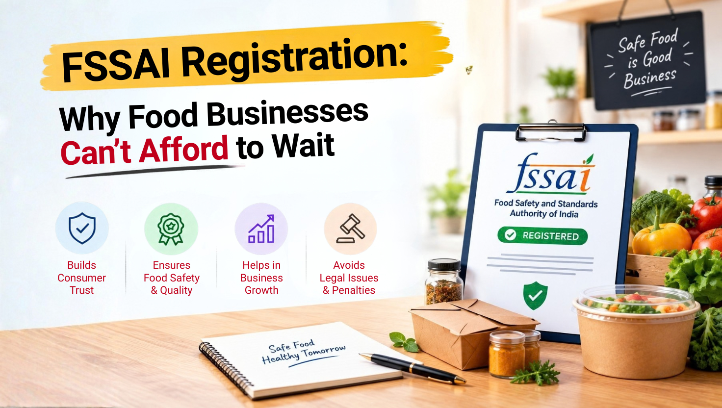 FSSAI registration and food license benefits for restaurants and food businesses.